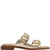 CLARKS WOMENS SANDAL - GOLD LEATHER